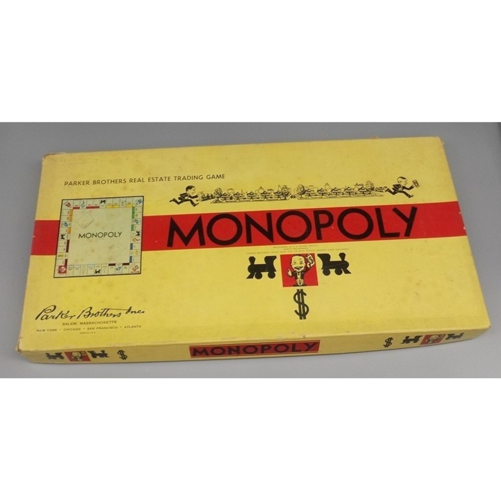 Vintage 1946- 1954 White Box Monopoly Game Complete Parker Brothers Board Game